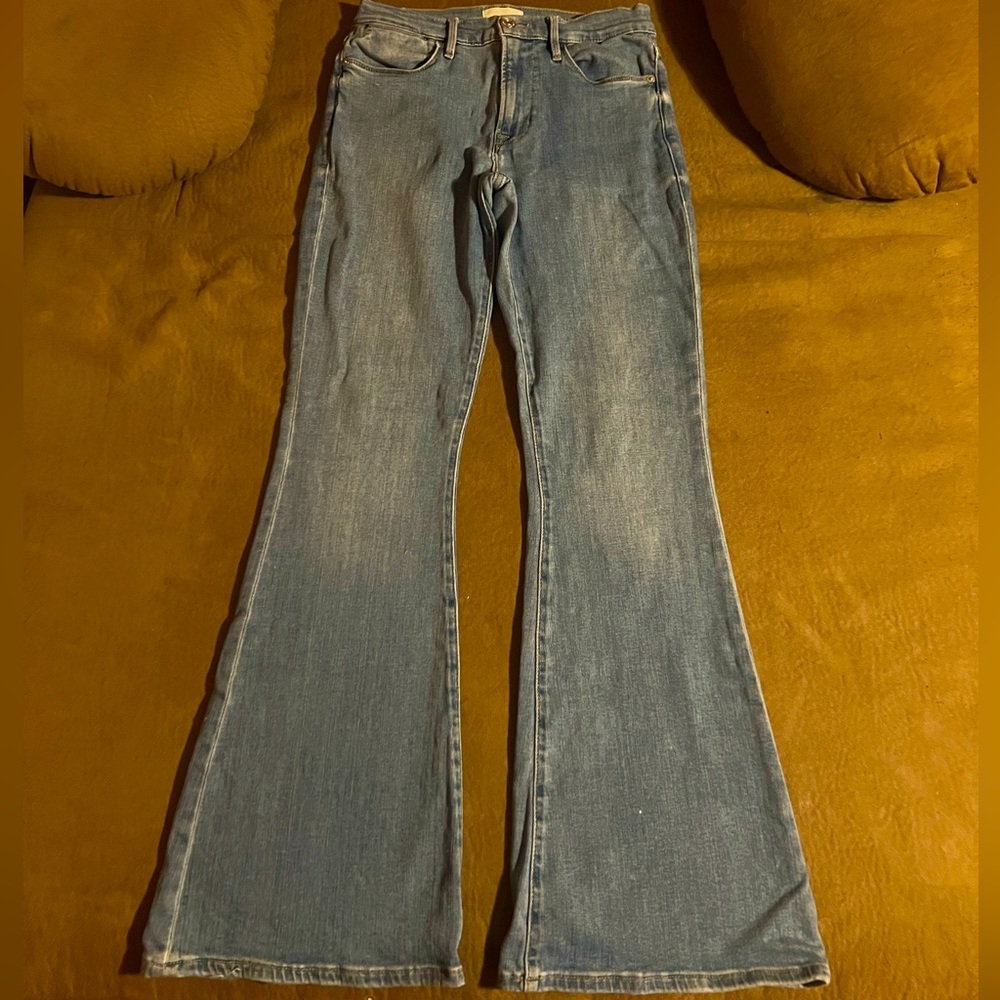 FRAME Denim Le Pixie High Flare Jean in Jonah, size 28